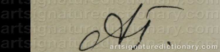 Authentic signature by Aleksandr Yakovlevich GOLOVIN on Painting/Watercolour artwork