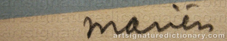 Authentic signature by Marcel MARIËN on  artwork