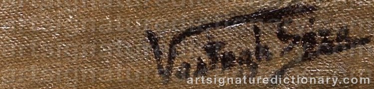 Authentic signature by Géza VASTAGH on artwork