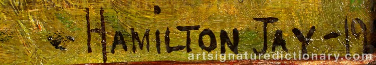 Authentic signature by Hamilton JAY on Painting/Watercolour artwork