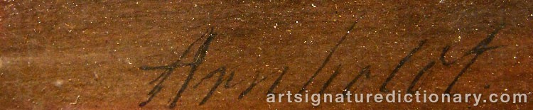 Authentic signature by Johann Samuel ARNHOLD on  artwork