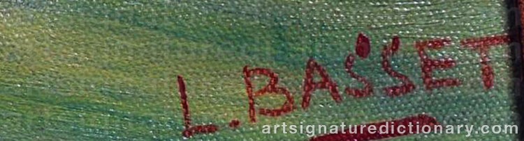 Authentic signature by Louis BASSET on  artwork