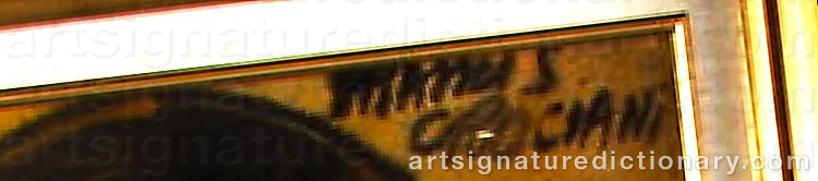Authentic signature by Francis CROCIANI on artwork