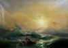 Close-up details showing Ivan Konstantinovich AIVAZOVSKY signature forgery characteristics