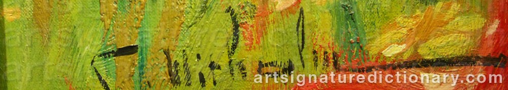 Authentic signature by Karl WITHOLM on  artwork