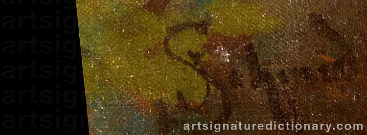 Authentic signature by Julius SCHMID on artwork