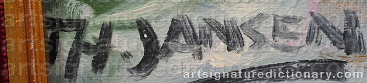 Authentic signature by Th JANSEN on  artwork