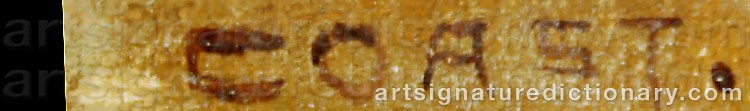Authentic signature by Oscar Regan Coast COAST on  artwork