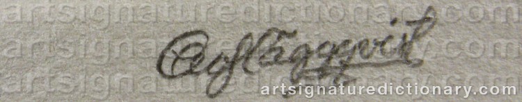 Authentic signature by Olof HÄGGQVIST on artwork