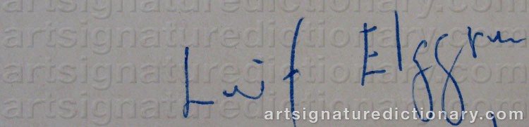 Signature by Leif ELGGREN