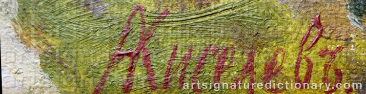 Signature by Aleksandr Aleksandrovich KISELEV