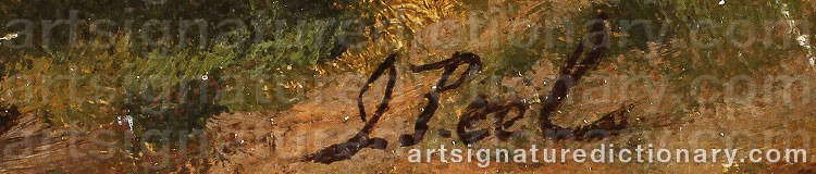 Authentic signature by James PEEL on artwork