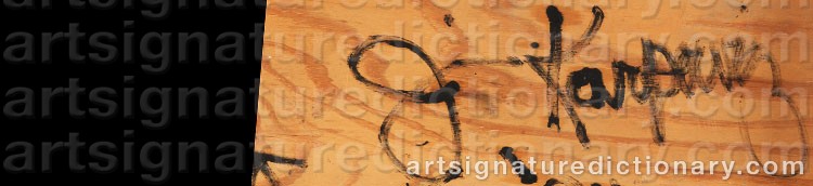 Authentic signature by James KARPOWICZ on artwork