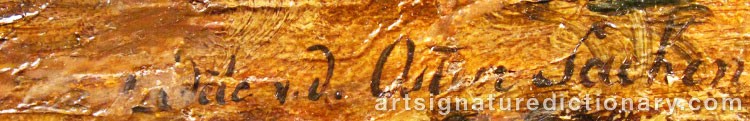 Authentic signature by August Friedrich Heinrich Van Der OSTEN-SACKEN on  artwork