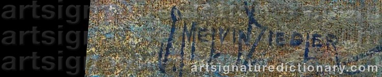 Authentic signature by John ‘Jack’ ZIEGLER on  artwork