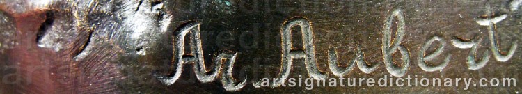 Authentic signature by Artemy Lavrentievich AUBERT on artwork