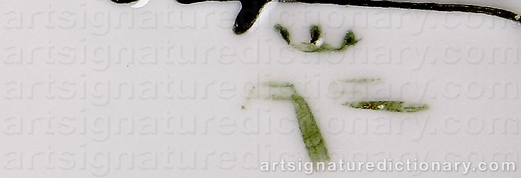 Authentic signature by Algot ERIKSSON on  artwork