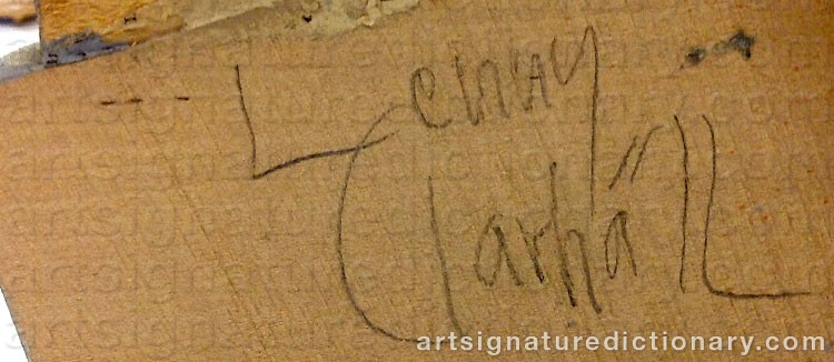Authentic signature by Lenny CLARHÄLL on artwork