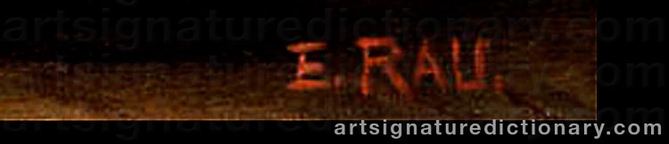 Authentic signature by Emil RAU on Painting/Watercolour artwork