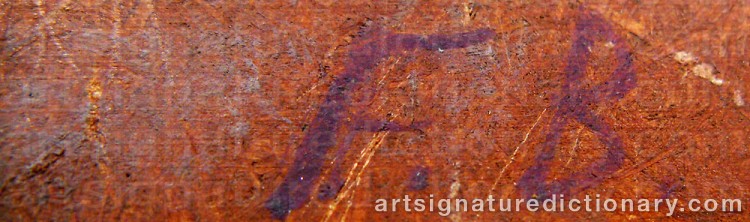 Authentic signature by Fritz BANGE on  artwork