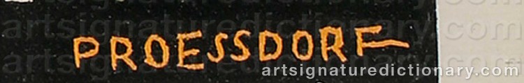 Signature by Alfred PROESSDORF