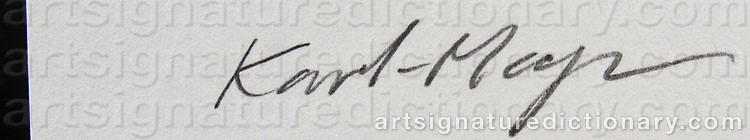 Authentic signature by Karl-Magnus OLSSON on  artwork