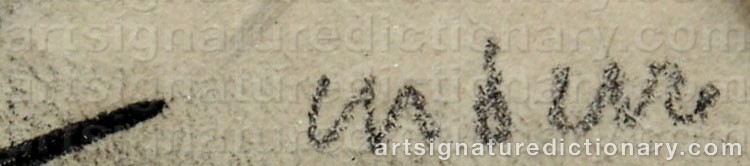 Authentic signature by Hilmer ANDERZ on  artwork