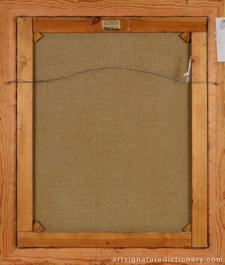 Close-up details showing Albin AMELIN signature forgery characteristics