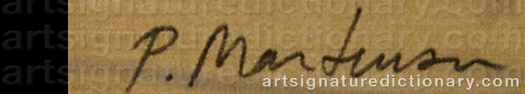 Authentic signature by Peter MARTENSEN on artwork
