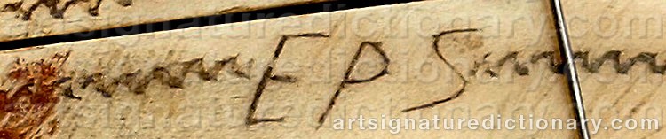 Authentic signature by Erik (Sami Artist) PAVASSON SKÅRPA on  artwork