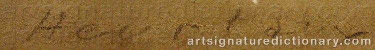 Authentic signature by André HEURTAUX on  artwork