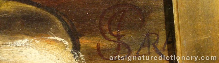 Authentic signature by James SANT on  artwork
