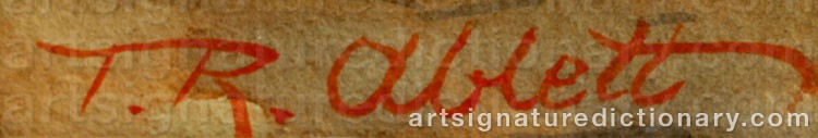 Authentic signature by Thomas Robert ABLETT on  artwork