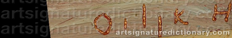 Authentic signature by Harry ORLYK on artwork