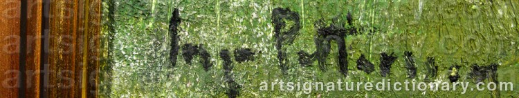 Authentic signature by Inge PETTERSSON on artwork