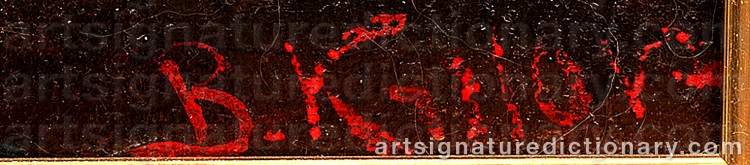 Authentic signature by Boris KRILOV on Painting/Watercolour artwork