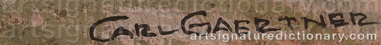 Signature by Carl Frederick GAERTNER