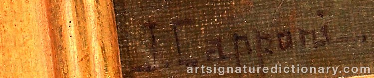 Authentic signature by Jacques-Martin CAPPONI on  artwork