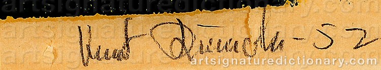 Authentic signature by Knut RUMOHR on artwork