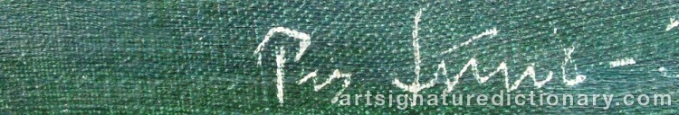 Authentic signature by Per LUND on  artwork