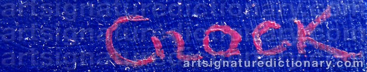 Authentic signature by Jonas GLOCK on artwork