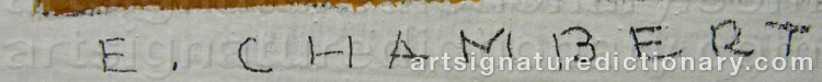 Signature by Erik CHAMBERT