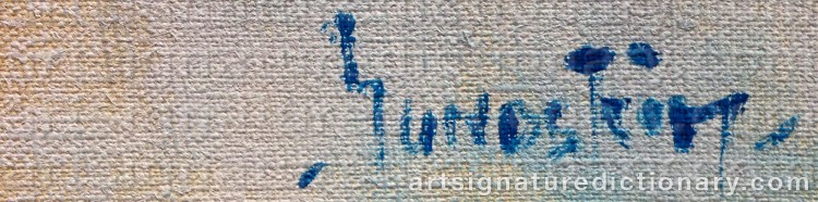 Authentic signature by Gösta SUNDSTRÖM on Painting/Watercolour artwork