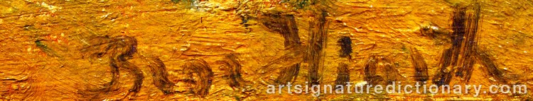 Signature by Bror HJORTH
