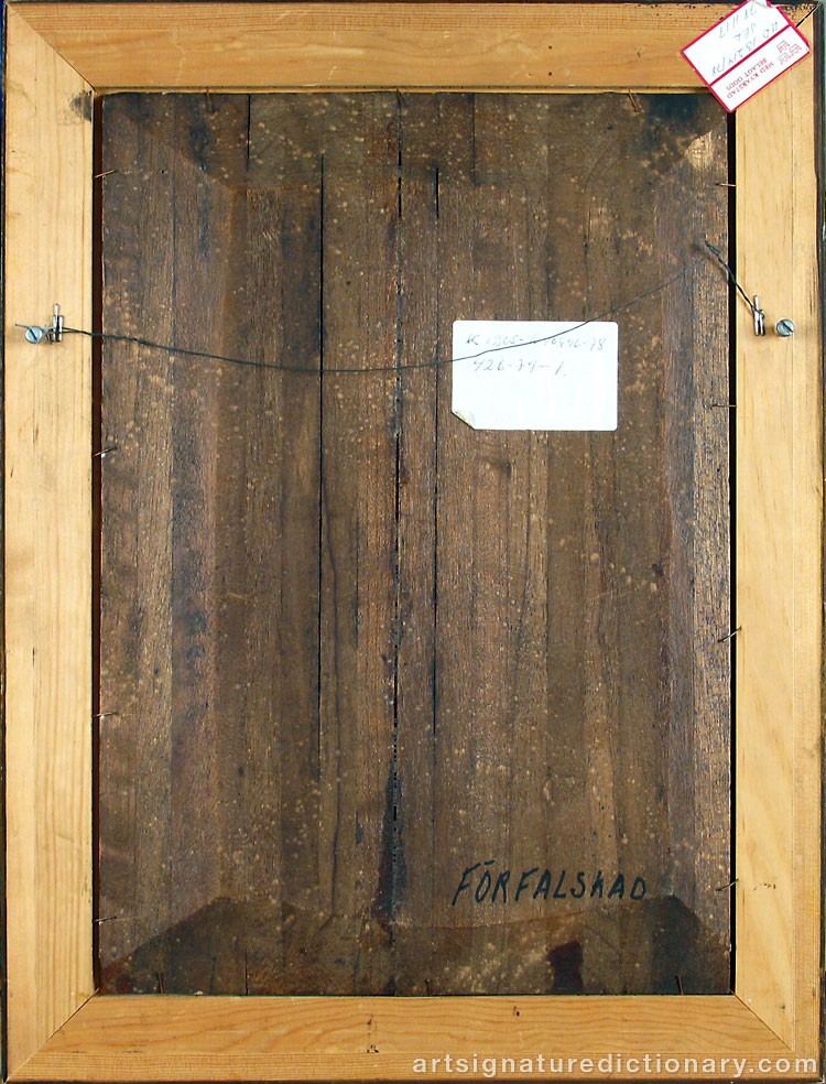 Close-up details showing Jenny NYSTRÖM signature forgery characteristics