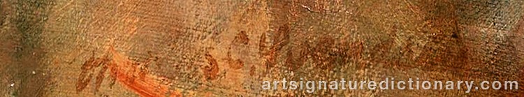 Authentic signature by Charles C. SVENDSEN on Painting/Watercolour artwork