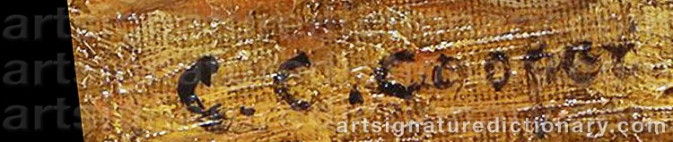 Authentic signature by Claude Cahill COOPER on  artwork