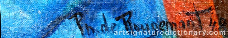 Signature by Philippe De ROUGEMONT