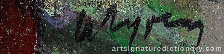 Authentic signature by Yosef Mikhailovich GURVICH on artwork