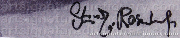 Authentic signature by Sten ROSENLUND on artwork
